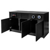 Szafka pod ekspres do kawy tip-on blat slim-line Mega-M H-92 cm L-154 cm G-60 cm czarny N