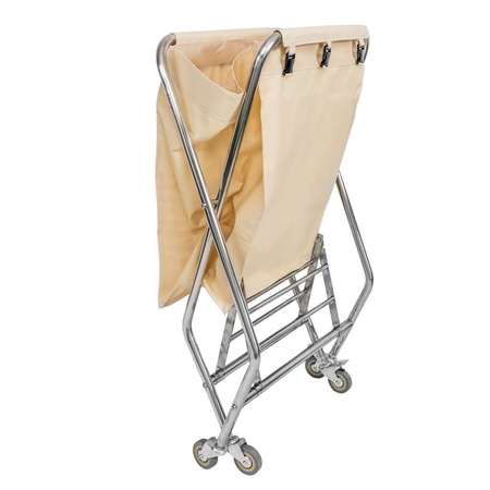 Wózek hotelowy na pranie Mega-M 62x60x95 cm składany beżowy