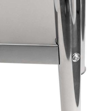 Nadstawka 2-półkowa na stół ze stali nierdzewnej Mega-M S-120 cm G-30 cm H-60 cm N