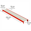 Półka do regału magazynowego Mega-M FORTIS L-250 cm G-40 cm N