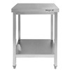 Stół ze stali nierdzewnej centralny z półką Mega-M S-60 cm G-60 cm H-85 cm N