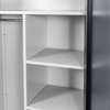 Szafa metalowa socjalna Mega-M J-90/S szara/ grafitowy front S-90 cm G-45 cm H-185 cm skręcana N