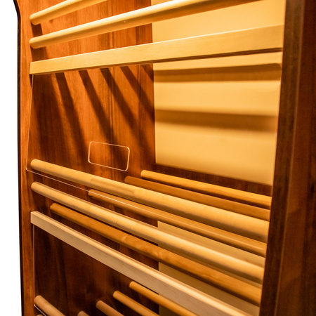 Regał na pieczywo Mega-M T H-200cm L-60cm G-50cm plexi oświetlenie LED orzech eco N