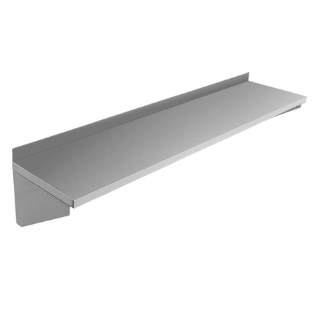 Półka wisząca pojedyńcza ze stali nierdzewnej Mega-M S-120 cm G-30 cm N