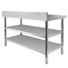 Stół ze stali nierdzewnej przyścienny z 2-ma półkami Mega-M X STANDARD S-140cm G-70 cm H-85 cm N