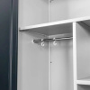 Szafa metalowa socjalna Mega-M J-90/S szara/ grafitowy front S-90 cm G-45 cm H-185 cm skręcana N