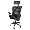 Fotel biurowy obrotowy FURVERO Eclipse BP/A3D/L3D/H2D/S czarny spełnia wymogi BHP