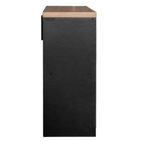 Szafka biurowa na segregatory Mega-M H- 85 cm L- 80 cm G- 35 cm dąb kraft / czarny N