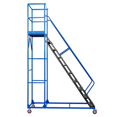 Drabina magazynowa przejezdna Mega-M STANDARD H-250 cm 10 stopni N