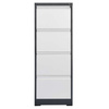 Szafka metalowa na dokumenty FURVERO W4S G/S kartotekowa 4 szuflady S-45 cm grafitowa szary front