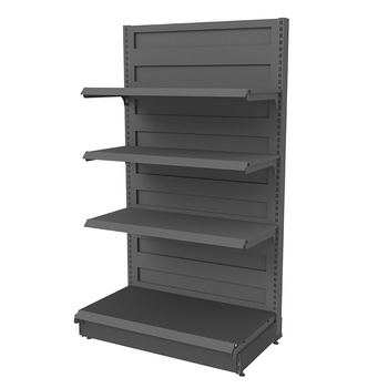 Regał sklepowy przyścienny Mega-M Basic H-225 cm L-103 cm G-50/3x40 cm (GC-58 cm) antracyt moduł bazowy N
