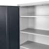 Szafa metalowa na dokumenty Mega-M J-120 szara/ grafitowy front S-120 cm G-40 cm H-185 cm skręcana N