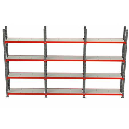 Regał magazynowy 12-półkowy Mega-M FORTIS H-200 cm L-484 cm G-60 cm