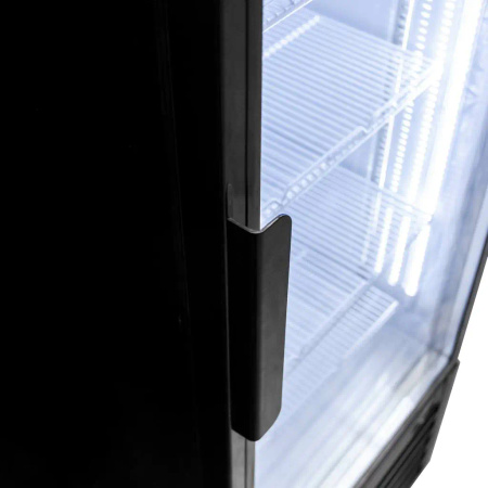 Witryna chłodnicza 1-drzwiowa 370L Mega-M RICO i61oświetlenie LED podświetlany górny plafon reklamowy