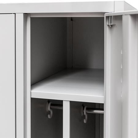 Szafka BHP ubraniowa Mega-M pracownicza 2-drzwiowa z przegrodami S-60 cm szara WYSYŁKA PALETOWA