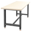 Stół warsztatowy Mega-M S-150 cm + szafka 1 szuflada system 01 grafit/front szary N