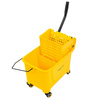 Wózek hotelowy do sprzątania Mega-M  jednowiaderkowy z prasą 20L żółty