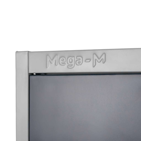 Szafa gospodarcza socjalna Mega-M 2-drzwiowa z półkami S-90 cm szara grafitowy front