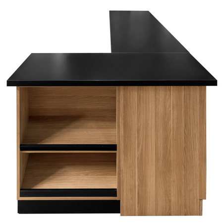 Lada sklepowa sprzedażowa Mega-M H-87 cm L-360 cm G-60 cm dąb amerykański