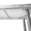 Stół ze stali nierdzewnej centralny z półką Mega-M STANDARD S-150 cm G-70 cm H-85 cm N