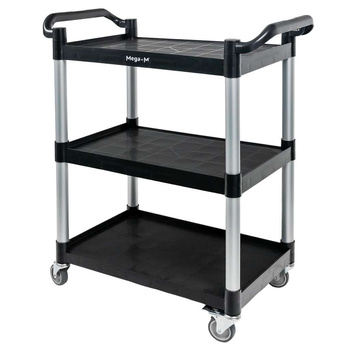 Wózek gastronomiczny kelnerski 80x40x95 cm Mega-M 3 półki tworzywo sztuczne