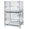 Pojemnik siatkowy Gitterbox S-125 cm G-104 cm H-98 cm oczko 5,5x11 cm składany z otwieranym bokiem ocynk N