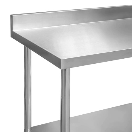 Stół ze stali nierdzewnej przyścienny z półką Mega-M STANDARD S-160 cm G-60 cm H-85 cm N
