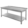Stół gastronomiczny ze stali nierdzewnej spawany przyścienny z półką Mega-M 200x70x85 cm