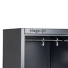 Szafka ubraniowa skrytkowa BHP Mega-M J-40/2 2 drzwiowa grafitowa S-40 cm G-50 cm H-180 cm skręcana N