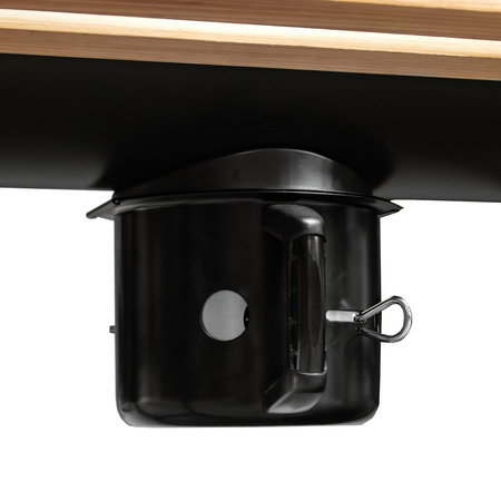 Grill ogrodowy węglowy beczka Mega-M 2 x stolik boczny