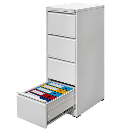 Szafka metalowa na dokumenty FURVERO W4S S/S 4 szuflady kartotekowa S-45 cm