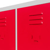 Szafka BHP ubraniowa Mega-M pracownicza 2-drzwiowa z przegrodami S-80 cm szara/czerwony front WYSYŁKA PALETOWA