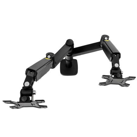 Uchwyt na monitor do biurka FURVERO HK002 22-32" 2 regulowane ramiona sprężyna gazowa czarny