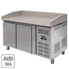 Stół chłodniczy do pizzy z granitowym blatem Mega-M STCH/VCH/140/70/R290/R/N