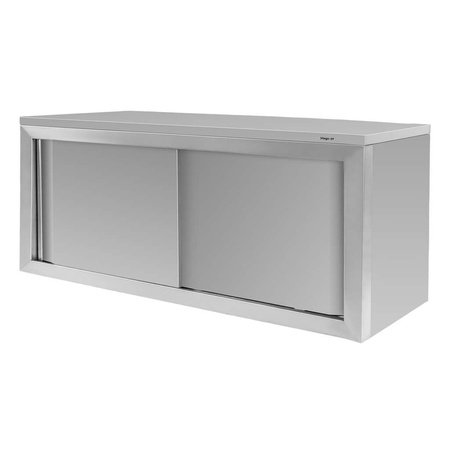 Szafka wisząca ze stali nierdzewnej z drzwiami przesuwnymi Mega-M S-150 cm G-40 cm H-60 cm N