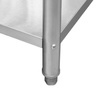 Stół ze stali nierdzewnej centralny z półką Mega-M STANDARD S-60 cm G-60 cm H-85 cm N