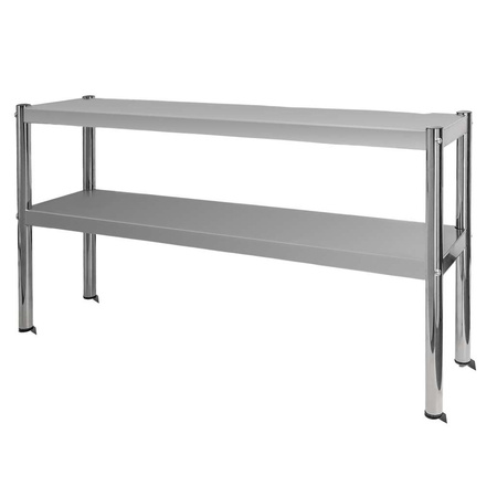 Nadstawka 2-półkowa na stół ze stali nierdzewnej Mega-M S-100 cm G-30 cm H-60 cm N