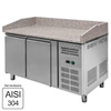 Stół chłodniczy do pizzy z granitowym blatem Mega-M STCH/VCH/140/70/R290/R/N