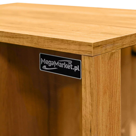 Witryna sklepowa na ciastka i cukierki H-137 cm L-67 cm G-44 cm dąb kraft