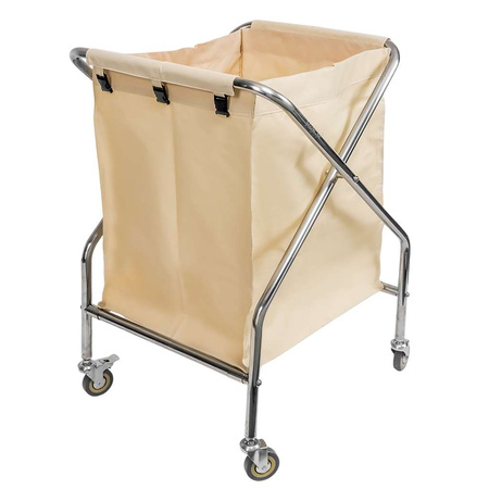 Wózek hotelowy na pranie Mega-M 62x60x95 cm składany beżowy