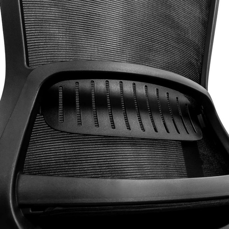 Fotel biurowy obrotowy FURVERO Norma BP/A2D/L1D czarny spełnia wymogi BHP