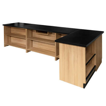 Lada sklepowa sprzedażowa Mega-M H-87 cm L-360 cm G-60 cm dąb amerykański