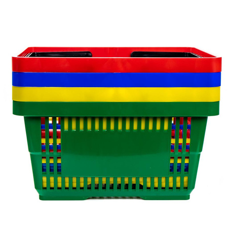 Koszyk sklepowy zakupowy Mega-M żółty ZESTAW 10 szt