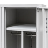 Szafka ubraniowa BHP Mega-M J-80 2 drzwiowa z przegrodami szara S-80 cm G-50 cm H-180 cm skręcana N