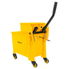 Wózek hotelowy do sprzątania Mega-M  jednowiaderkowy z prasą 20L żółty