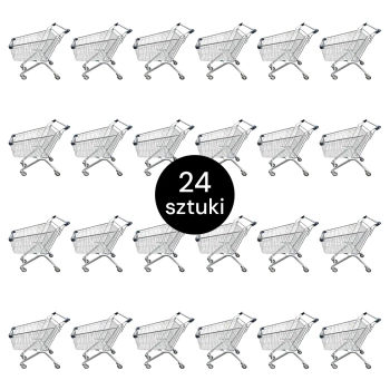 Wózek sklepowy zakupowy Mega-M YR 95l S-50 cm ZESTAW 24 szt