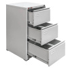 Szafka metalowa kartotekowa Mega-M J-3/S 3 szuflady A4 szara S-46 cm G-62 cm H- 103 cm skręcana N
