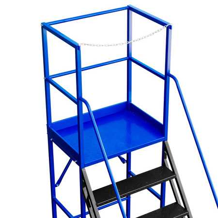 Drabina magazynowa przejezdna pomost magazynowy Mega-M STANDARD H-250 cm 10 stopni