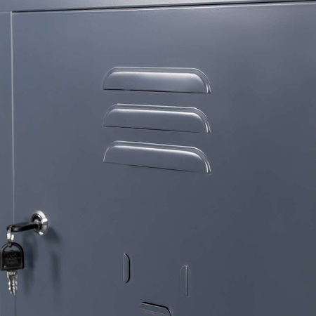 Szafka skrytkowa BHP Mega-M 4 skrytki 40x50x180 cm grafitowa