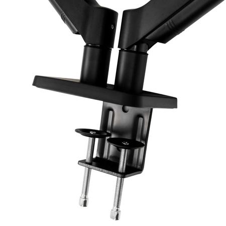 Uchwyt na monitor do biurka FURVERO HK005 13-27" 2 regulowane ramiona sprężyna gazowa czarny
